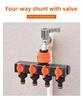 4-ходовой разветвитель для садового шланга, дивертор крана, соединитель с четырьмя независимыми переключателями для дома и полива газона