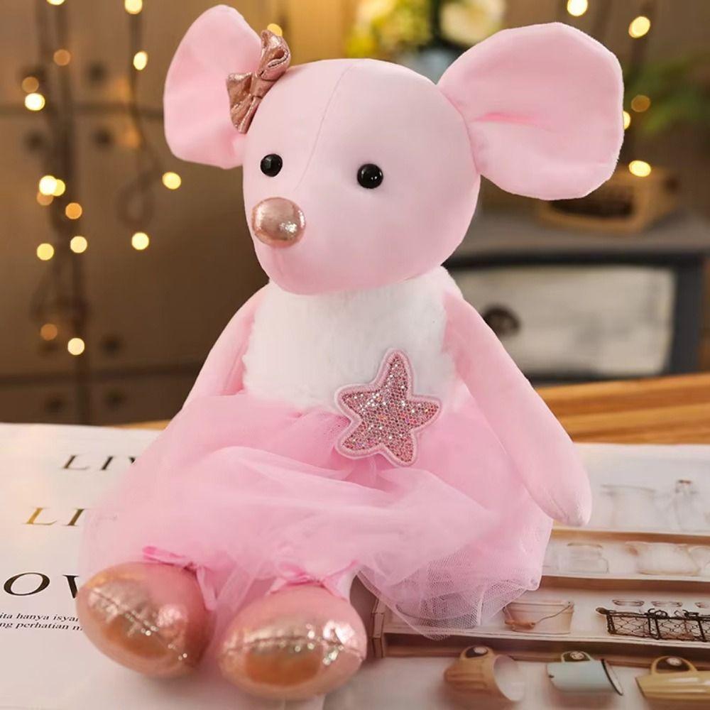 Sleeping Dressing Mouse Dolls Home Decor Stuffed Mouse Girls Toy Ballet Mouse Plush Kids Toys