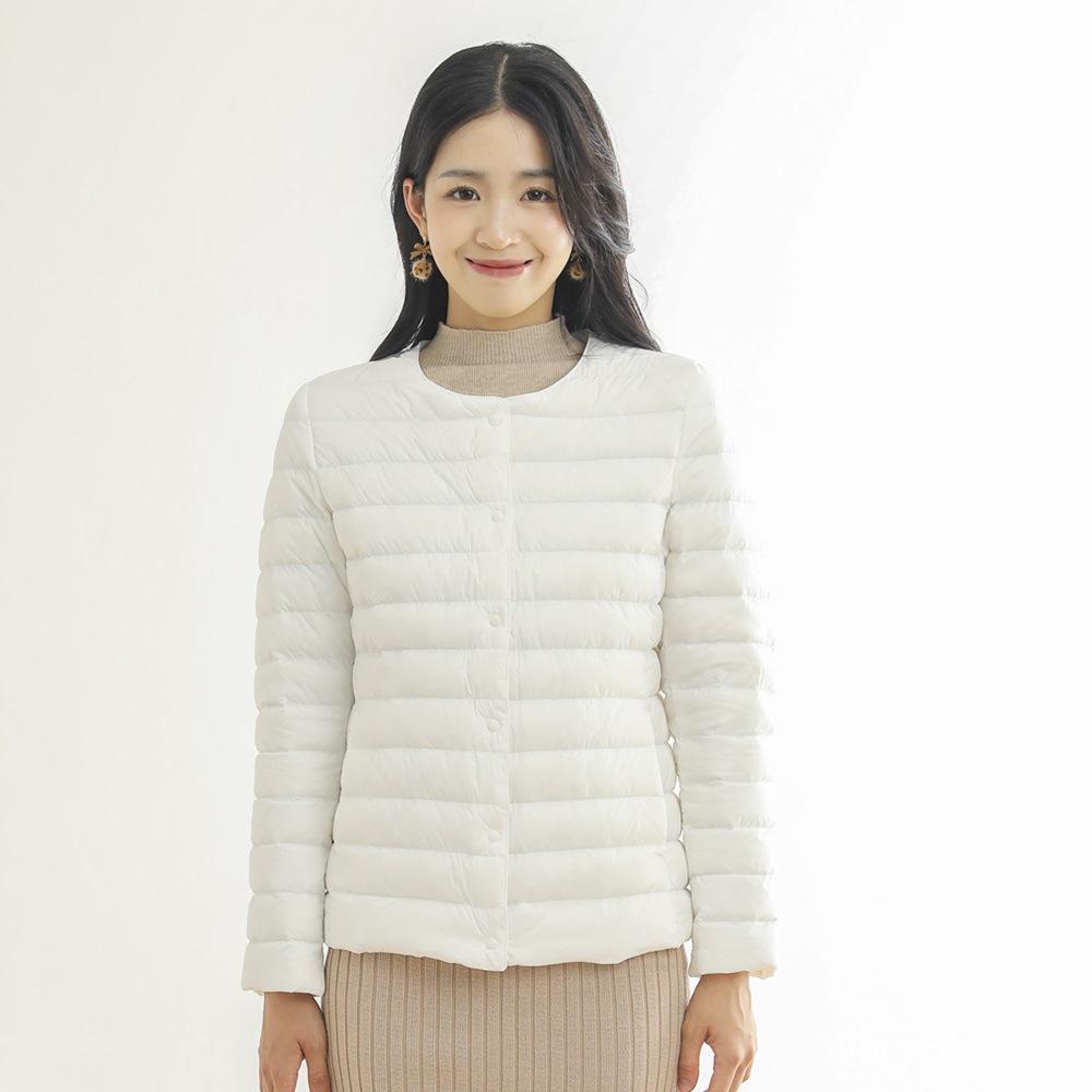Light Down Jacket Women's Liner V-neck Crew Neck Autumn and Winter New Coat
