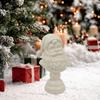 Santa Claus Half Body Statue Christmas Decoration Collectible Crafts Sculpture for Office Party