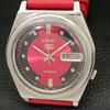 Б/У винтажные мужские часы SEIKO 5 AUTOMATIC 7009A из Японии с красным циферблатом a433640-2