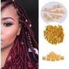 100/200pcs Silver Golden Hair Ring for Dreadlocks Hair Reggae Braided Hip Hop Hair Accessories Metal Adjustable Spring