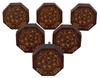 IBA Indianbeautifulart Brown Engraved Knobs Wooden Cupboard Door Knobs Pull Handle Pack of