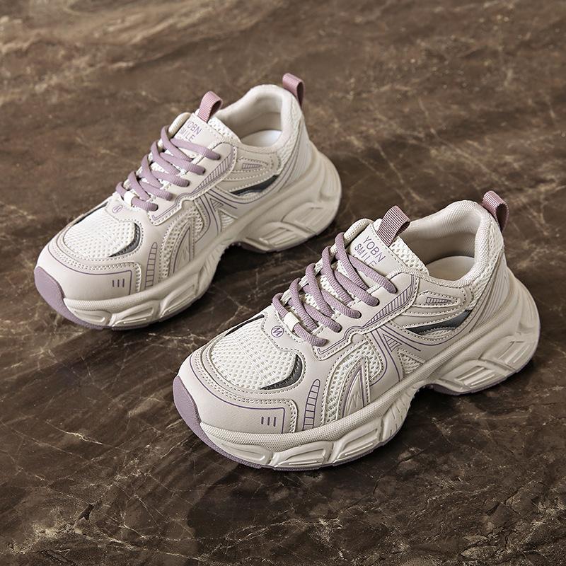 Ins Korean Version of Platform Dad Shoes 2025 Spring New Street Shot Student Running Sneakers Heightening Casual KT266