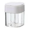 4-in-1 Spice Container 4 Grids Flip Spice Jar with Lid Salt and Pepper Shaker for Travel Camping Picnic
