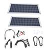 2x10W Monocrystalline Silicon Solar Panel Emergency Battery Charger Kit Photovoltaic Panel for RV