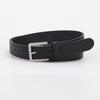 Minimalist Womens Pu Belt With Gold Alloy Buckle For Casual And Office Wear
