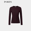 PORTS Women's Simple Solid Ribbed Knit Sweater