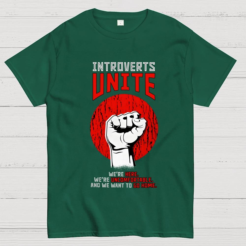 Introverts Unite Cotton Summer Casual Cool Loose T-Shirt