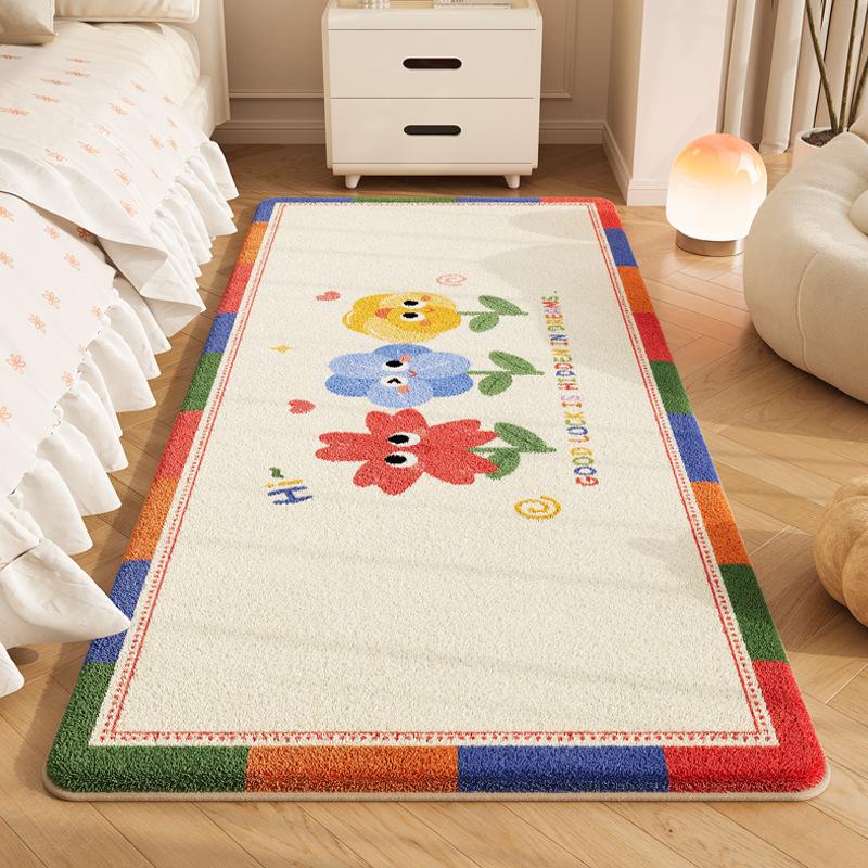 VIKAMA Милый мультяшный кашемировый ковер из тонкого песка, мягкое одеяло для кровати для детской спальни, повседневный коврик для гостиной, балкона, домашний декор