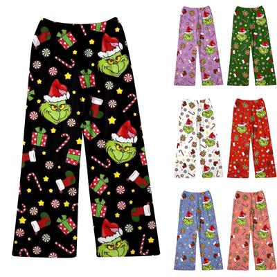 Женские зимние клетчатые брюки, длинные брюки, спортивные брюки