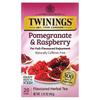Травяной чай Twinings, Гранат и Малина, Без кофеина, 20 чайных пакетиков
