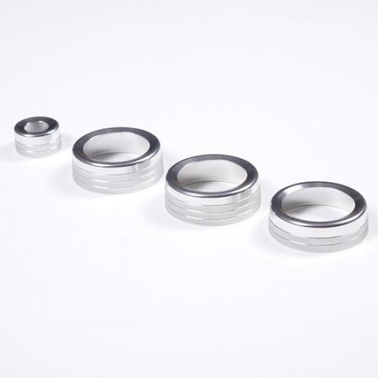 Silver Interior Air Condition Volume Knob Ring Cap For Jaguar F-TYPE 2013-