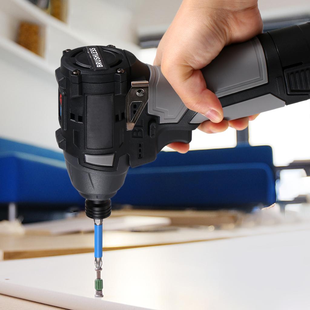 Набор бесщеточных электрических отверток 18 В. Набор перезаряжаемых беспроводных электрических отверток со скоростью 3450 об/мин и крутящим моментом 140 нм.