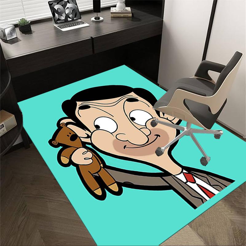 1PC Mr. Bean teddy bear Extra Large Non-Slip Floor carpet, Office, family, bedroom, Studio - Large Area Rug Indoor Rugs, Vibrant Colors-A271