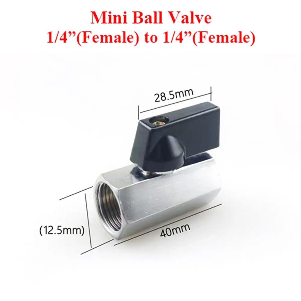 1/8" 1/4" 3/8" 1/2" BSP Threaded Brass Ball Valve Male To Female/Female To Female Plated Brass Air Compressor Valve