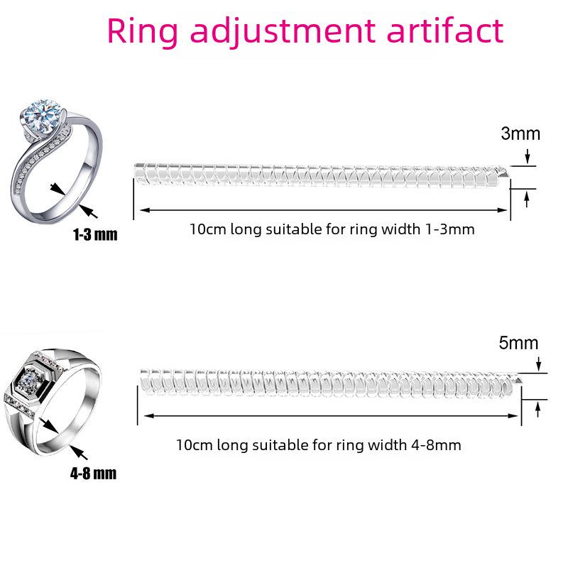 Adjustable Size Ring with Eco-Friendly Transparent PU Spring Rope