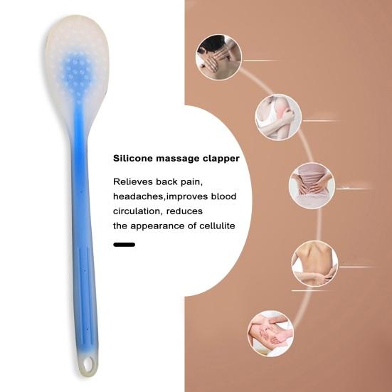 Силиконовый длинный массажер для спины снимает боль, улучшает кровообращение, многофункциональный удобный массажер для домашнего использования