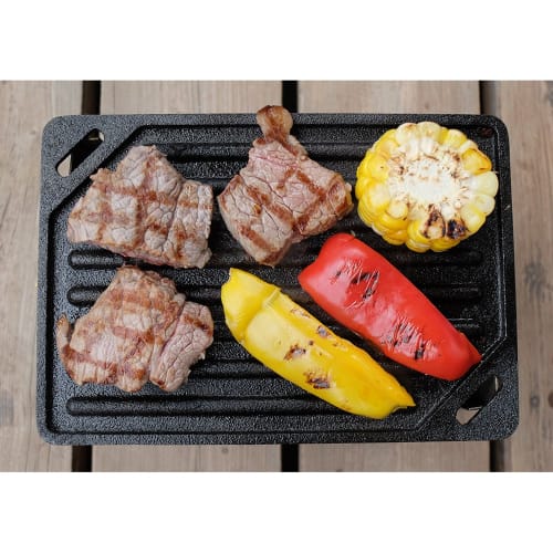 Tentmark Design Manly Grill Plate, Iron Plate, Suitable for Bonfires and Open Fires, Outdoor Camping, BBQ, Body and Grip Set, Includes Storage Bag