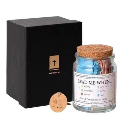 Банка с библейскими стихами  Вдохновляющие стихи Молитвенная стеклянная бутылка Ежедневные мотивирующие Писания Молитвенная банка для религиозных праздников