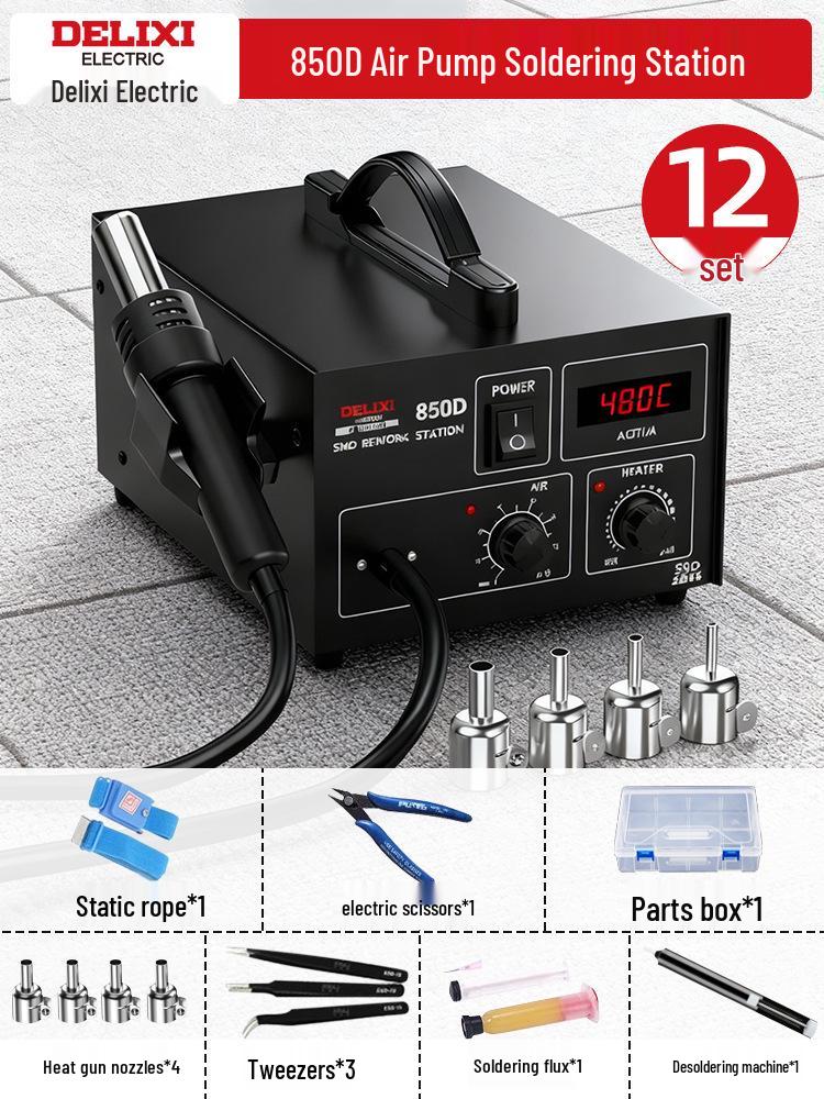 3-в-1 паяльная и демонтажная станция Delixi Electric для ремонта мобильных телефонов
