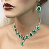 New Green Crystal High Quality Necklace Bridal Wedding Shining Accessories European And American Style Personality Jewelry