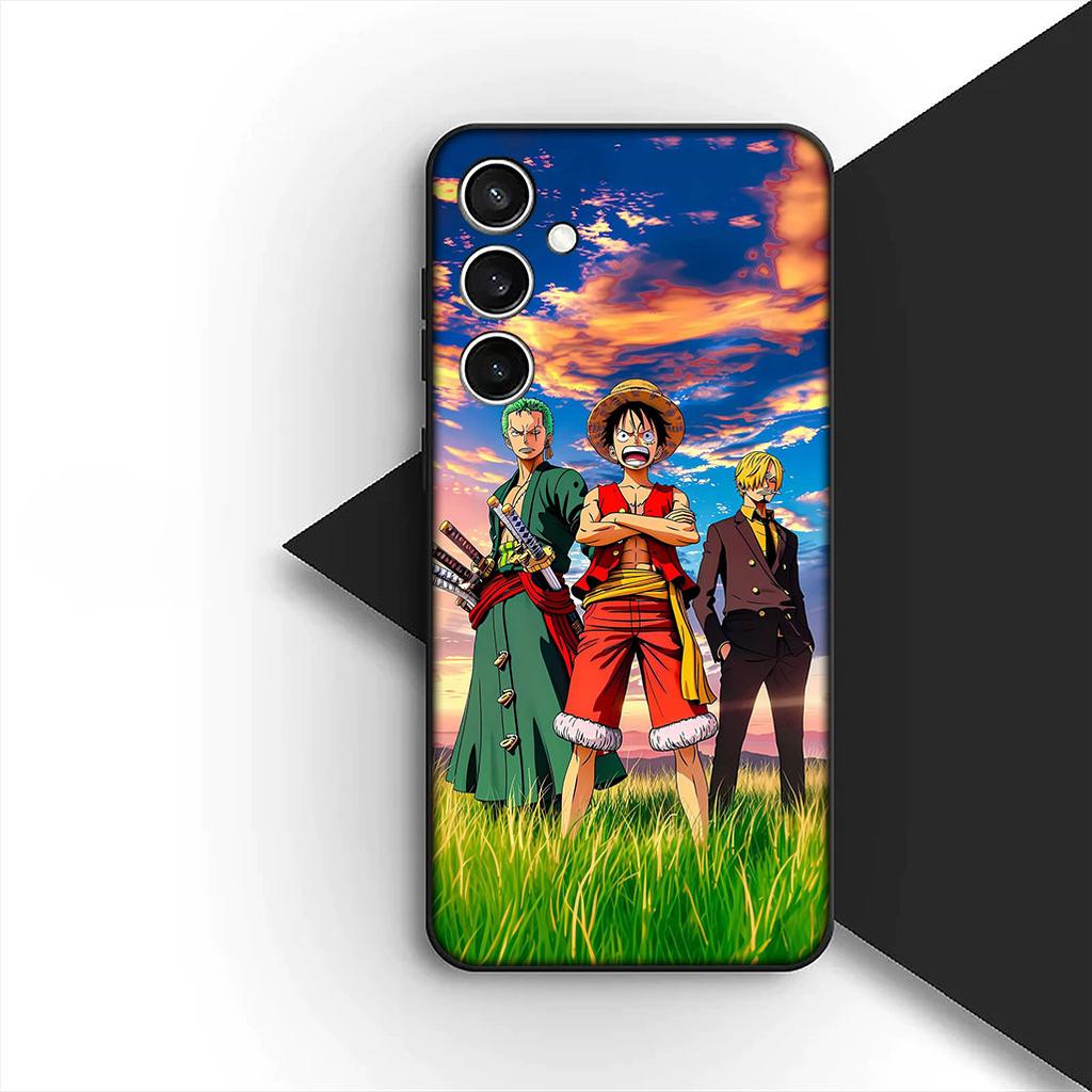 for Samsung Galaxy S10 S8 S9 Plus A33 A34 A31 70 A71 A72 Note 20 9 8 S10E Phone Case One Pieces Luffy Roronoa Zoro Jinbe Sanji