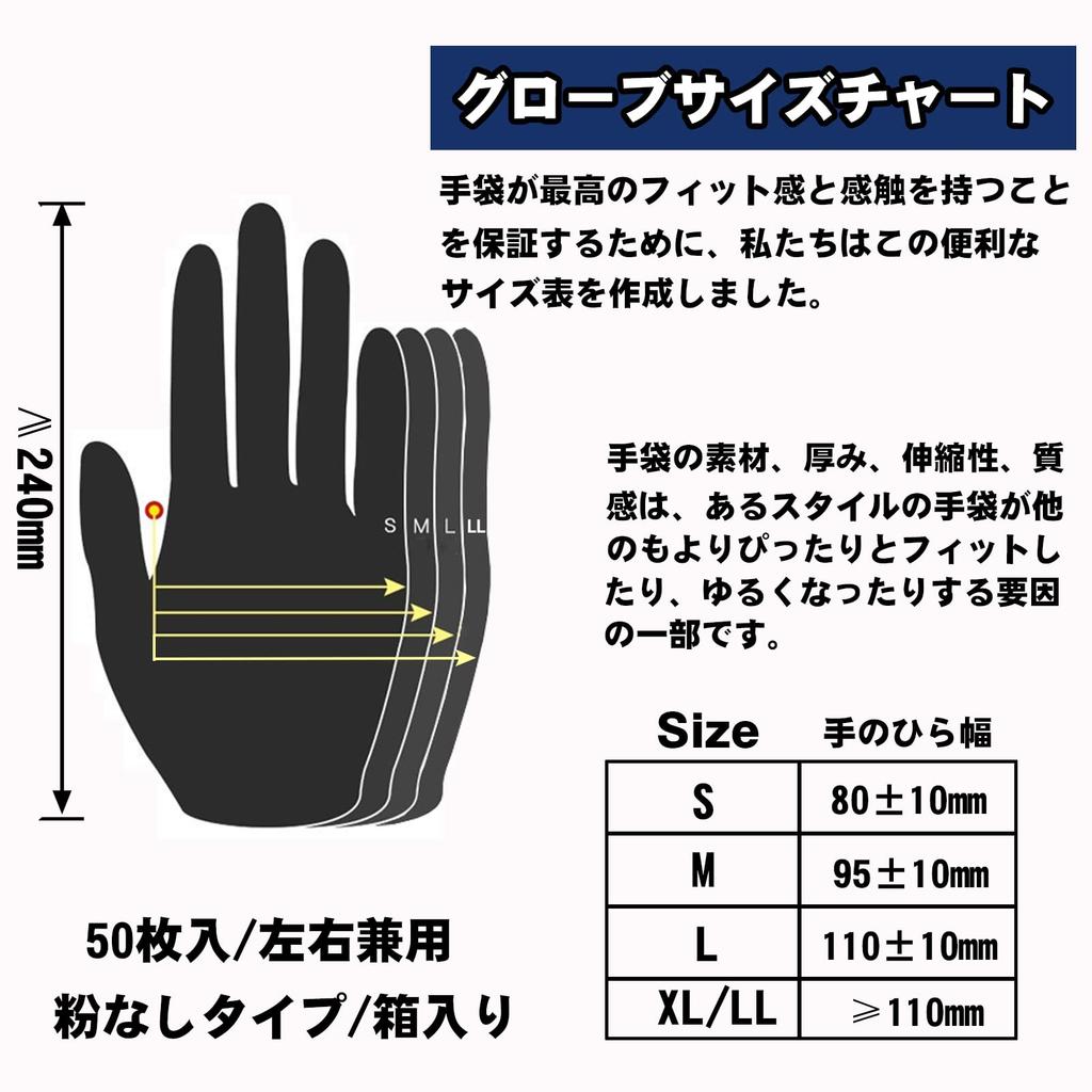 PHPTHIK Disposable Nitrile Mechanic Strong for Automotive Motorcycle Black Gloves, 50-Count, 0.26mm Thick, Durable, Grip, Oil-Resistant, Work,