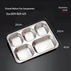 304 Stainless Steel Deep 5-Compartment Lunch Tray