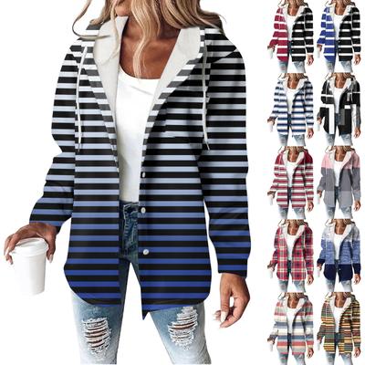 Женское пальто, повседневная и модная композитная толстая и теплая куртка с капюшоном и принтом