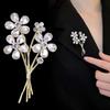 Exquisite Floral Bouquet Brooch, Fashionable Atmosphere Suit Flower Pin Buckle High-Grade Diamond Corsage