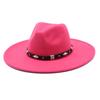 9.5Cm Big Brim Woolen Jazz Top Hat Women'S Fashion Casual Big Edge Felt Hat Men'S Jazz Hat