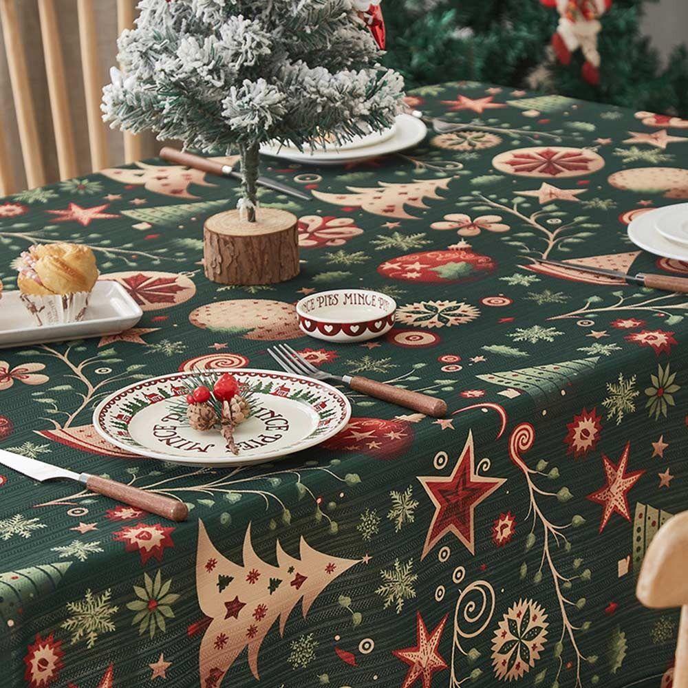 140*100см Рождественская скатерть Водонепроницаемая Рождественская скатерть Рождественская скатерть Журнальный столик