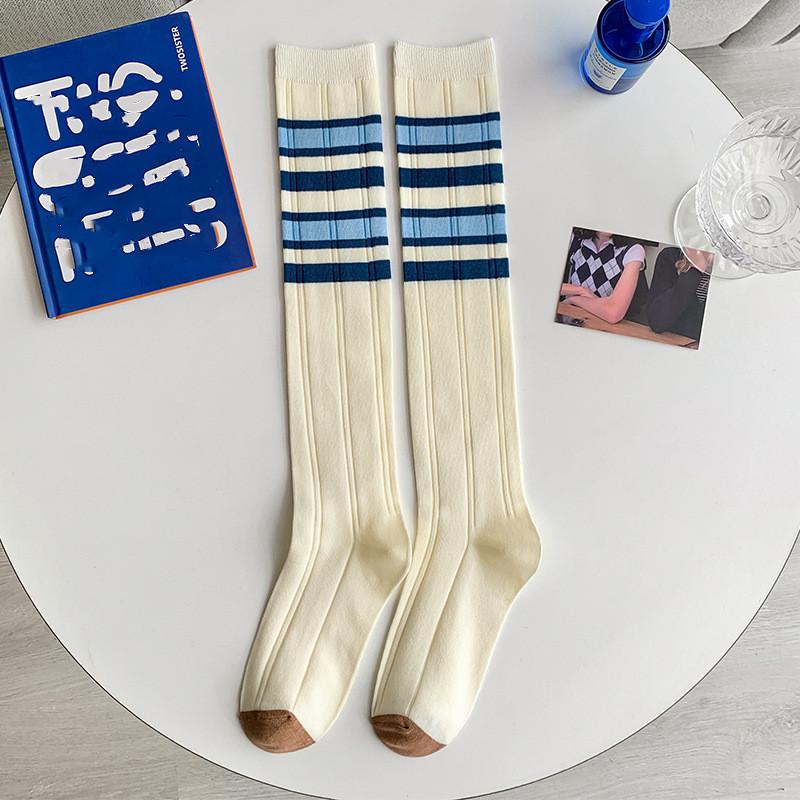 British Style Plaid Women Stockings Long Socks Japanese Style High School Students Thigh High Socks Girls Kawaii Cute Knee Socks