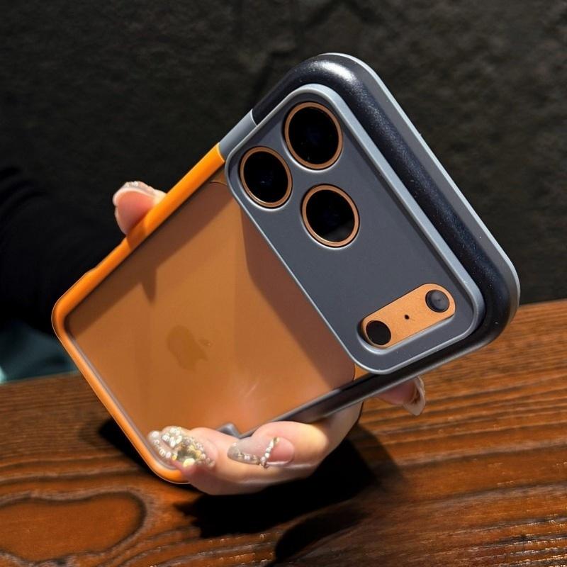 Роскошный чехол-бампер контрастного цвета для iPhone 14 15 16 Plus 17 Pro Max Air с защитой камеры и теплоотводом