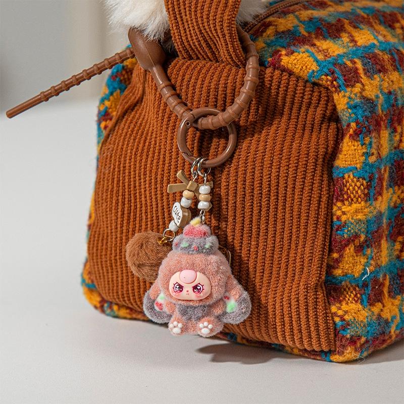 Cute Plush Keychains Party Gifts Kawaii Keychain Phone Chain New Year Xmas Party Favors Gift Baby Face Cute Aesthetic Keychain