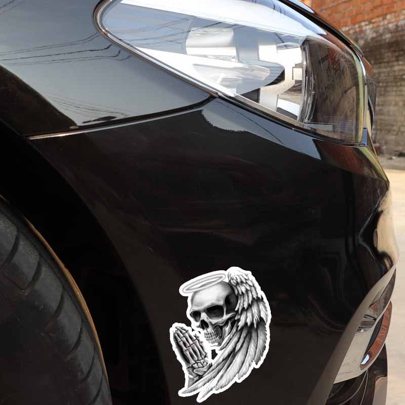 J74 # Личность Ангел Смерти Череп Автомобильная наклейка Мотоцикл Наклейка