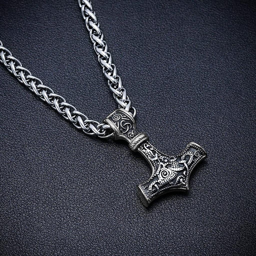 Скандинавская мифология викингов Подвеска-молот Тора Ожерелье Цветочная корзина Килевая цепь
