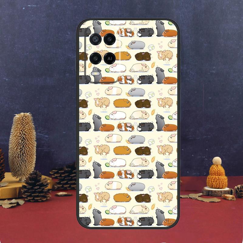 Cute Cartoon Guinea Pig For OPPO A58 A78 A98 A15 A16 A17 A76 A96 A77 A52 A72 A5 A9 A79 A94 A74 A57S A53S A54S Case