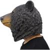Deluxe Black Bear Mask Novelty Animal Latex Over Head Grizzly Bear Head Mask