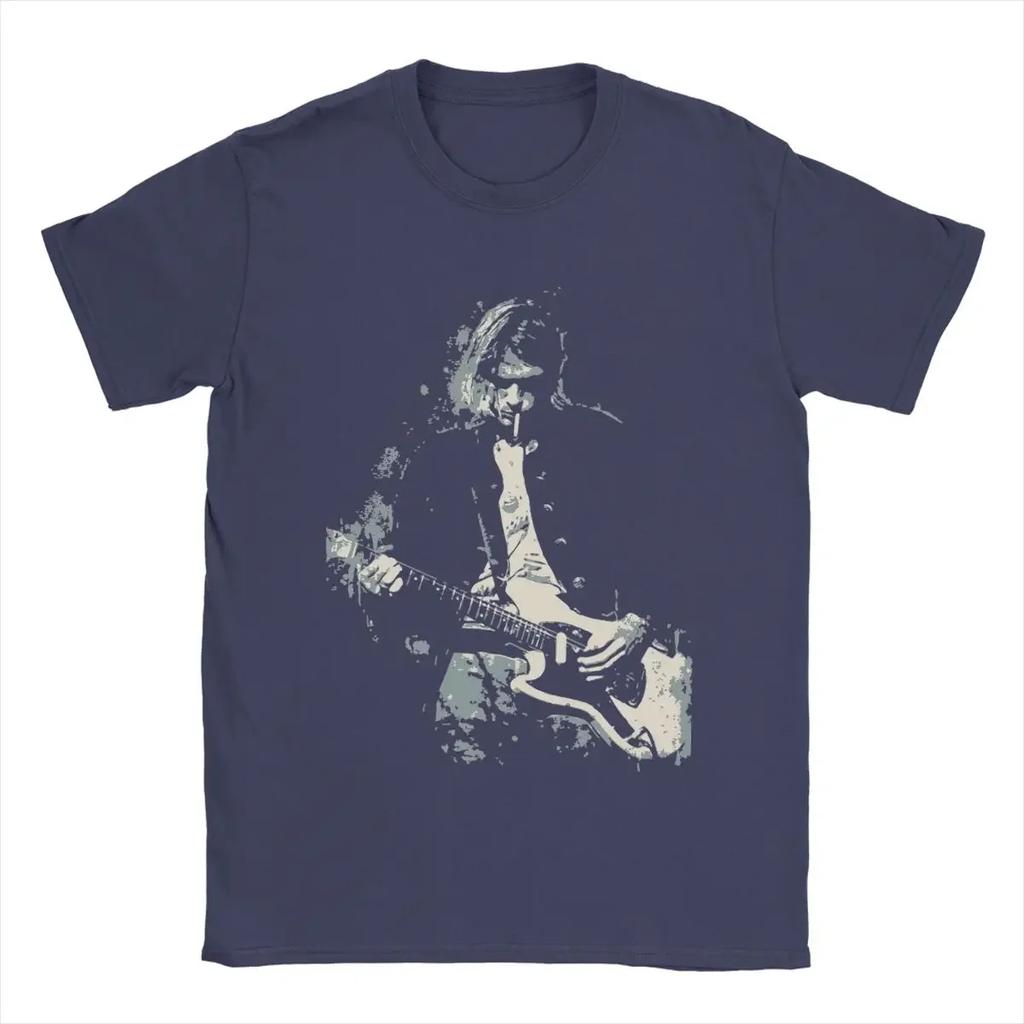 Kurt Cobain Guitar T Shirts Cotton Clothes Amazing Short Sleeve Round Collar Tees Original T-Shirt