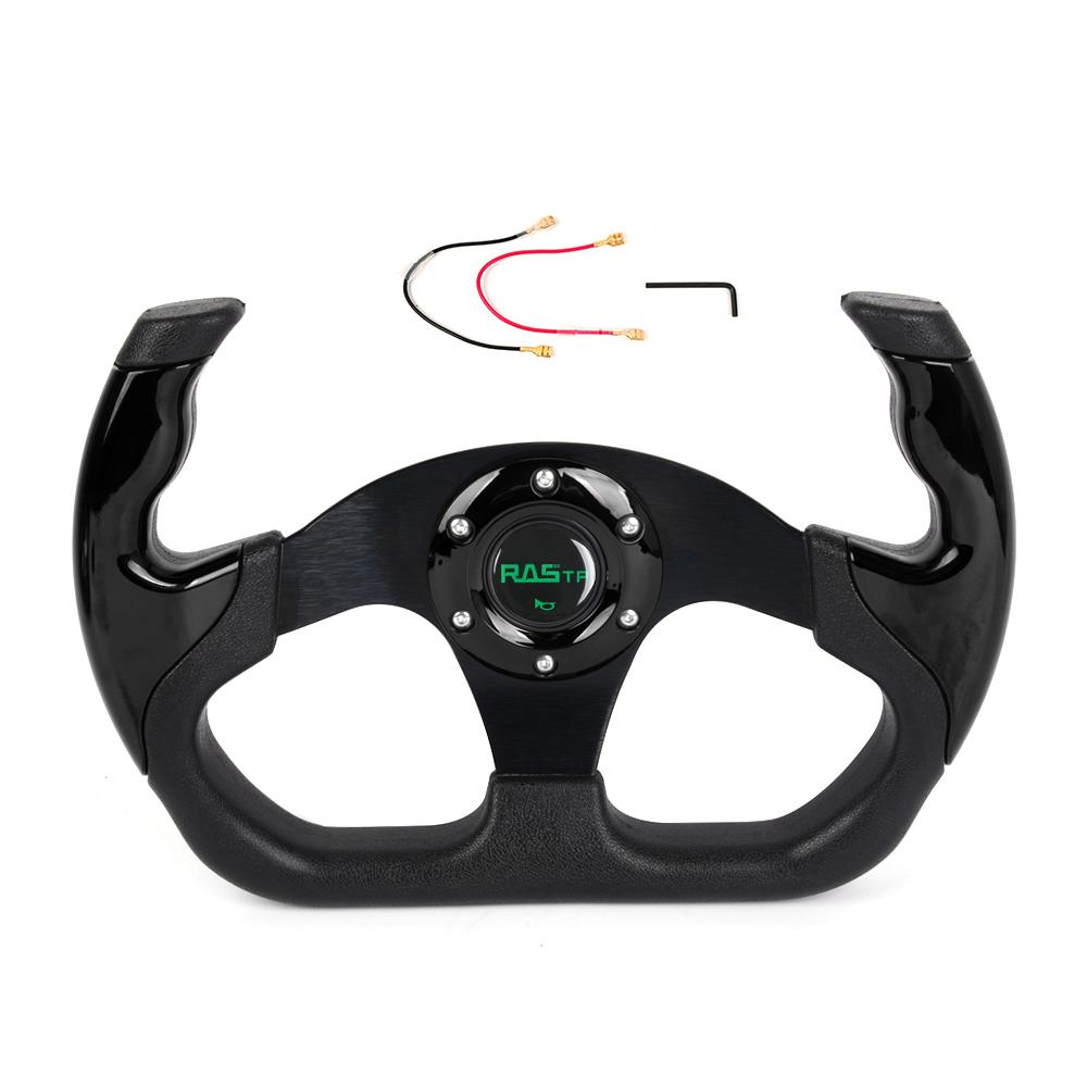 RASTP-12.8"/325mm Racing Steering Wheel 6 Bolts Multicolored Graffiti Pattern Sim Drift Racing Steering Wheel D Shape STW046