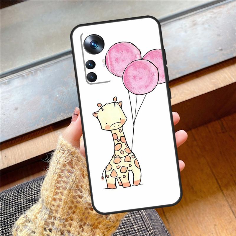 Cute Cartoon Animal Giraffe Cover For Xiaomi 17 Pro Max 15 14 Ultra 13T 14T 15T Pro POCO X7 X3 X5 X6 Pro F5 F6 F7 Case