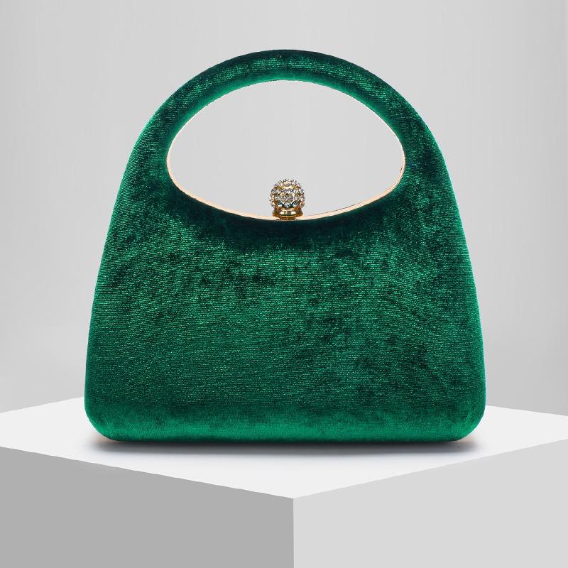 Новая бархатная сумка для ужина со стразами, вечерняя сумка, клатч, сумка на цепочке, сумка для платья, свадебная сумка