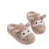 New Sheep Plush Thermal Cotton Slippers Winter Indoor Non-slip Home Thick Bottom Couple Slippers New