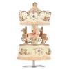 Muslady Laxury Windup 3-horse Carousel Music Box Artware/Gift Melody Castle In the Sky