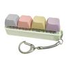 Mechanical Keyboard Fidget Keychain Stress Anxiety Relief Portable Travel Quiet Kids Adults 4 Keys Keyboard Clicking Sensory Keycap Toy