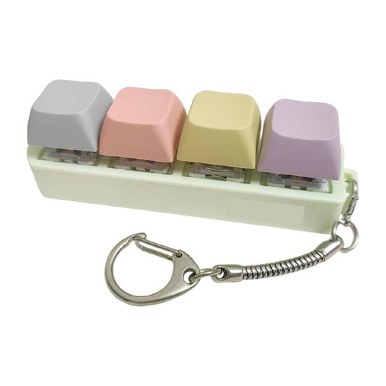 Механическая клавиатура Фиджет брелок Снятие стресса Тревога Портативный Дорожный Тихий Детский