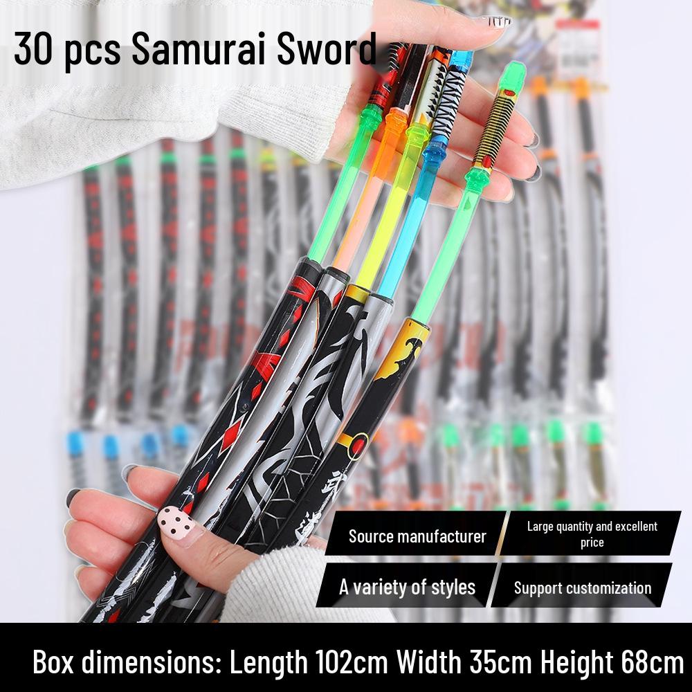 Creative Ninja Crystal Knife Set: Luminous Sound & Light Samurai Toy Sword for Kids