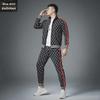 2024 Европейский мужской модный повседневный спортивный костюм из двух частей с кардиганом на весну и осень